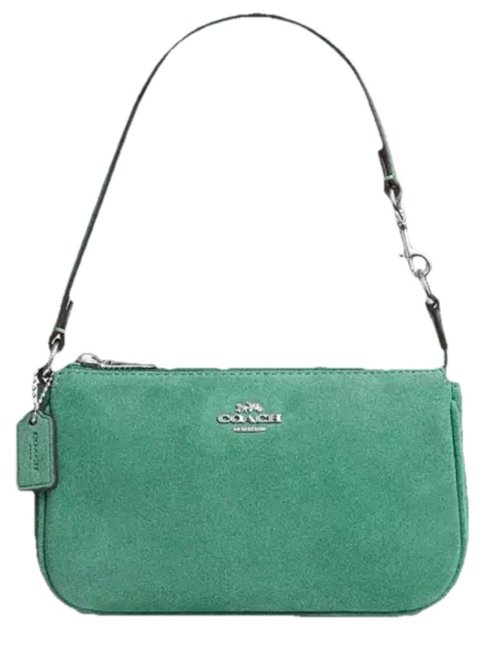 COACH Nolita 19 Shoulder Bag in Mint Green Suede with Silver Tone Hardware - NWT